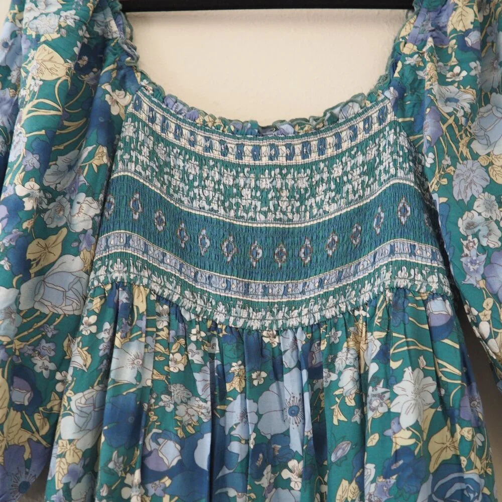 NWT Baltic Born Shanna Tiered Emerald Floral Dress sz L - Picture 5 of 7